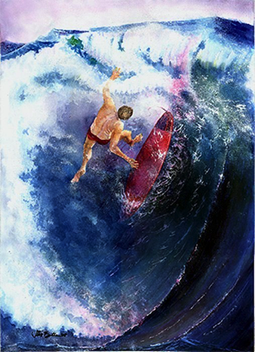 Surfing #5
28 x 19” - $300
Matted, unframed
18 x 12” Matted Giclée Print - $45